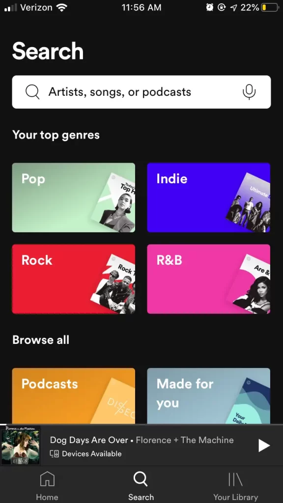 Find Music Using Spotify