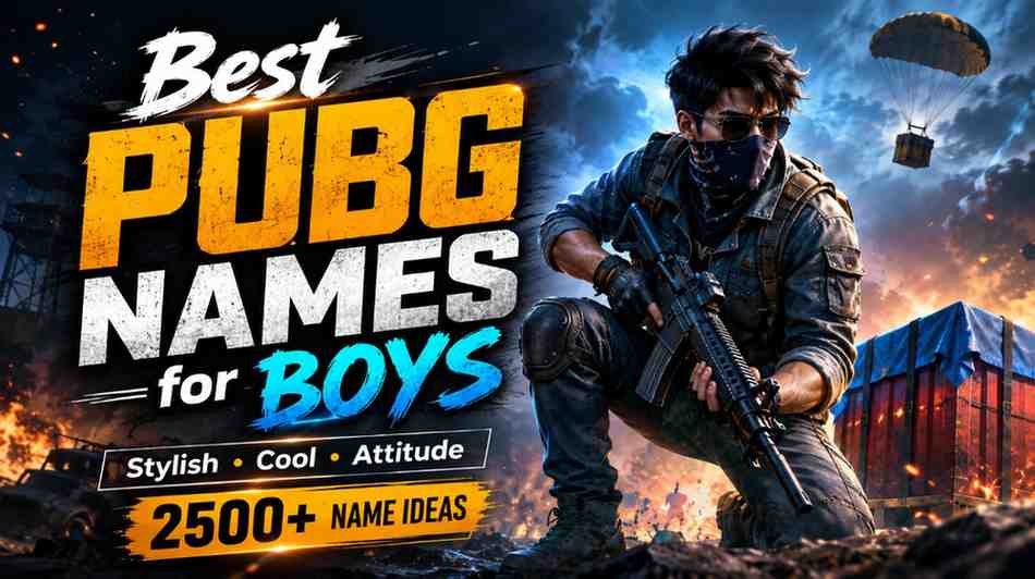 Best PUBG names for boys stylish list