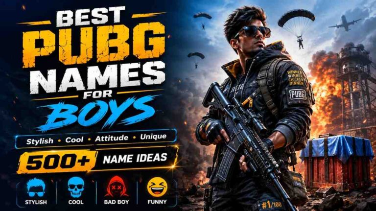 Best PUBG names for boys stylish list