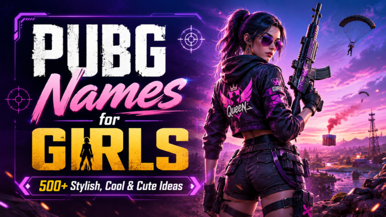 Stylish PUBG names for girls with cute, cool, attitude and unique name ideas